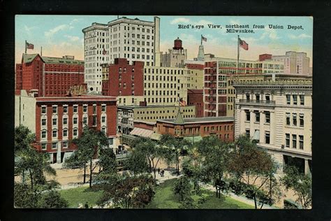 Birds Eye View From Union Depot Milwaukee Milwaukee Wisconsin Birds