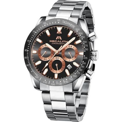 Megalith Montre Chronographe Militaire Pour Homme Étanche