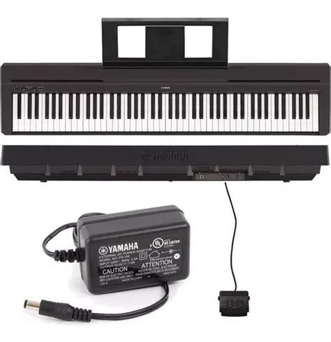 Piano Digital Negro Yamaha P Con Fuente P P B P B Cuotas Sin