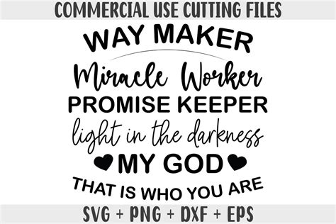 Waymaker Miracle Worker Graphic By Zoomksvg · Creative Fabrica