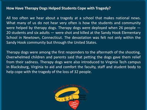 Ppt The Benefits Of Therapy Dogs In Classrooms And On College