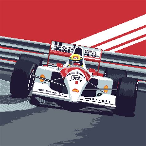 Senna On His Mclaren Mp46 Rpixelart