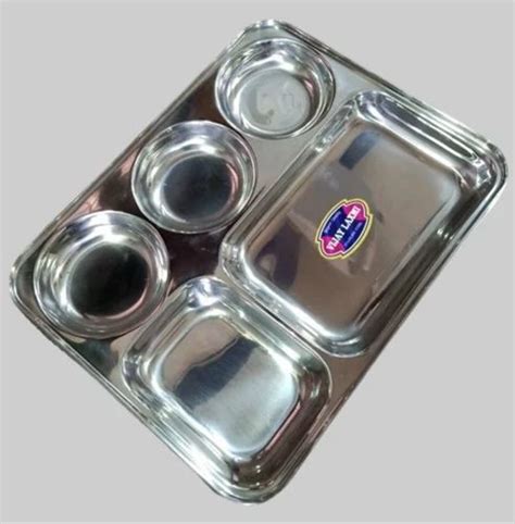 Silver Compartment Stainless Steel Plate At Kg Odhav