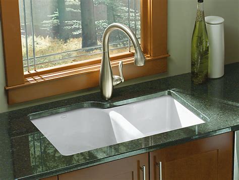 Executive Chef Under-Mount Kitchen Sink with Four Holes | K-5931-4U | KOHLER