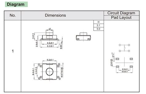 TSTPHW 6 2 6 2 Dust Proof Type Tact Switch Product 正翔电子