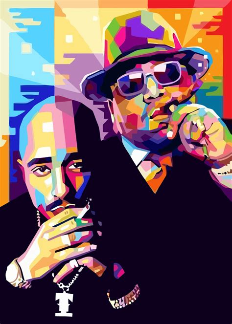 Pac Tupac Shakur Biggie Smalls Vector Art Poster Music Etsy Pac