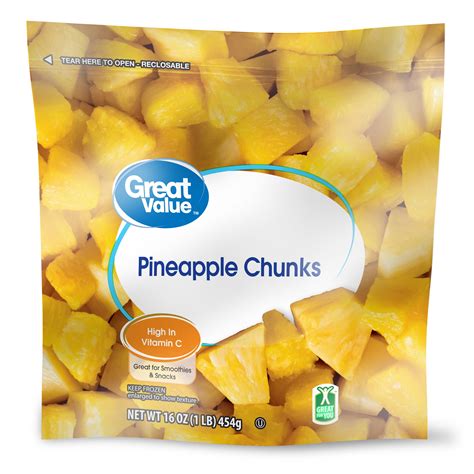 Great Value Frozen Pineapple Chunks 16 Oz