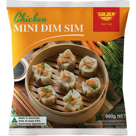 Golden Wok Asian Mini Chicken Dim Sims 660g | Woolworths