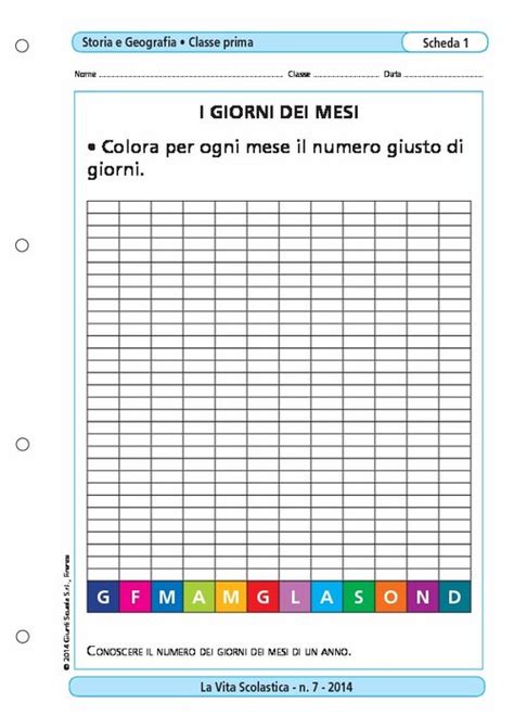 I Giorni Dei Mesi Giunti Scuola