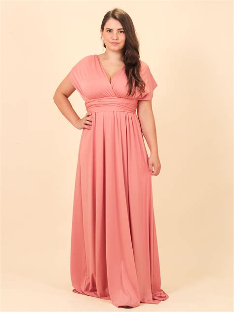 Vestido Multiformas Longo Infinity Dress Rosa Envelhecido Loja Lali