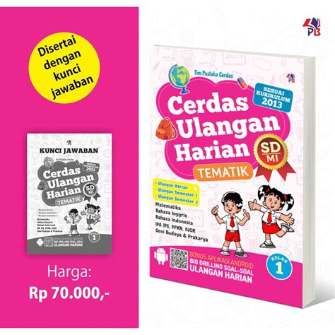 Jual BUKU ULANGAN HARIAN Cerdas Ulangan Harian Tematik Kelas 1 SD MI