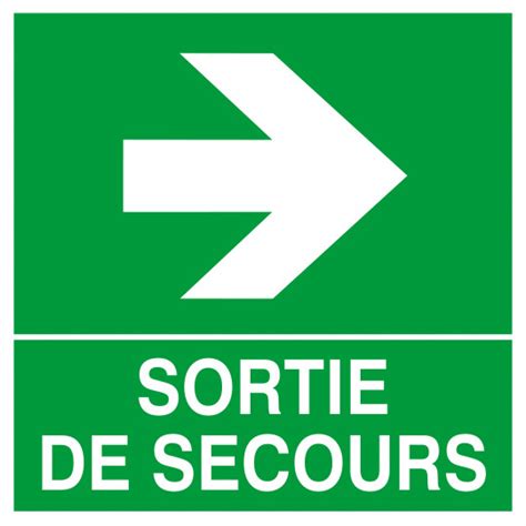 Sortie De Secours Fleche A Droite X Mm Taliaplast