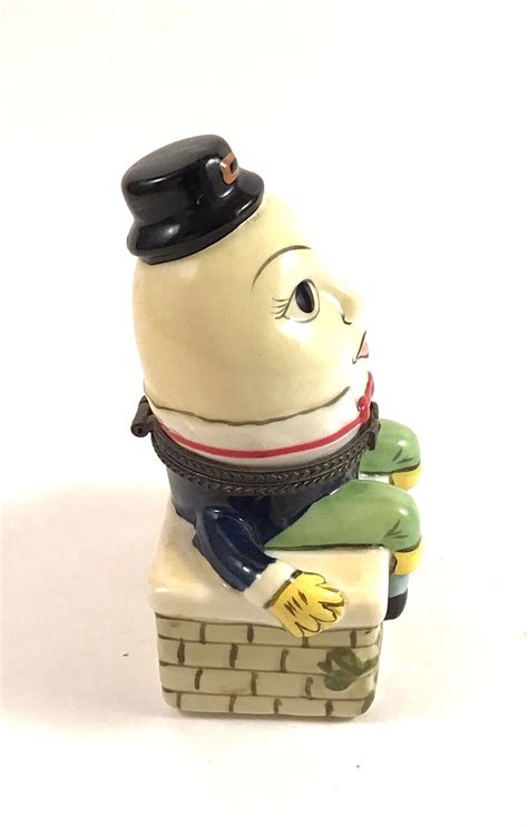 Vintage Humpty Dumpty Porcelain Hinged Trinket Box Direct Connections Ebay