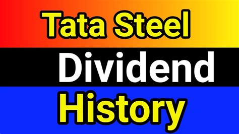 Tata Steel Share Dividend History Tata Steel Dividend History YouTube