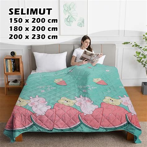 Jual Bedcover Motif Aesthetic 150X200 180x200 200x230 Selimut BedCover