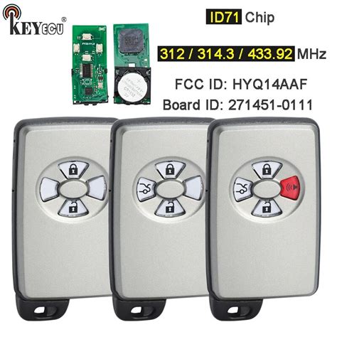 KEYECU 312MHz 314 3MHz 433MHz 271451 0111 HYQ14AAF Go