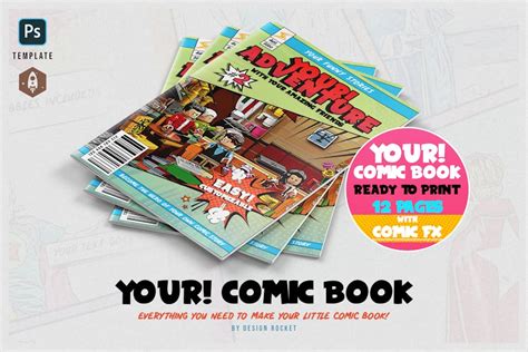 Your Comic Book Ready To Print Comic Book Template Print Templates Ft