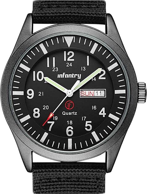 Infantry Herren Armbanduhr M Nner Uhren Milit R Uhr Herrenuhr Schwarz