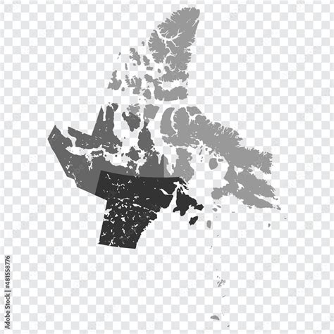 Nunavut Map On Transparent Background Territory Of Nunavut Map With