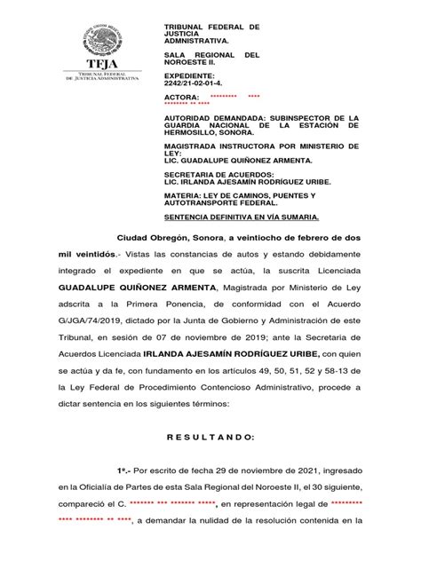 Sentencia Ley De Caminos Puentes Y Autotransporte Federal Descargar