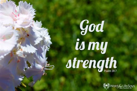 God Is My Strength Word For Life Says