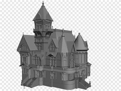 Carson Mansion D Modeling D Computer Graphics Low Poly Low Poly