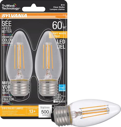 Sylvania LED TruWave Natural Series Candelabra Light Bulb 60W Soft