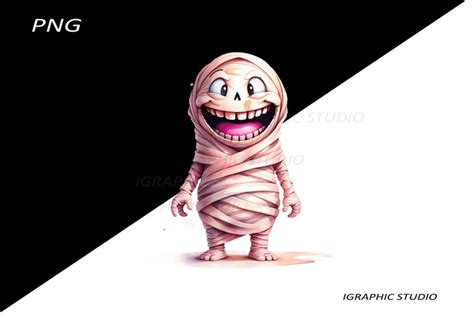 Pink Halloween Mummy Clipart, Funny Halloween (4596523)