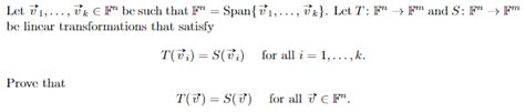 Solved Let V1 VkFn Be Such That Fn Span V1 Vk Let Chegg