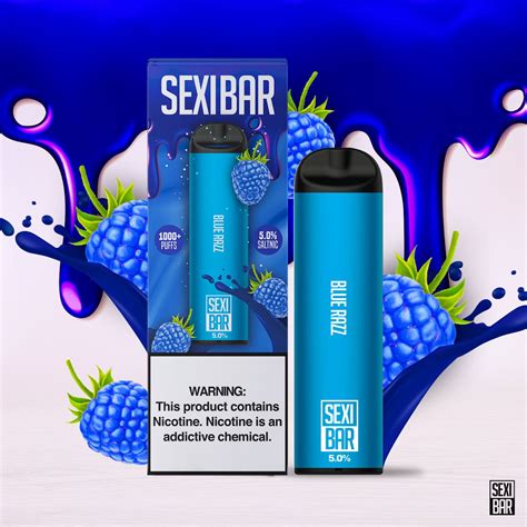 Sexibar Blue Razz Disposable Vape Bar 1000 Puffs Juice Man