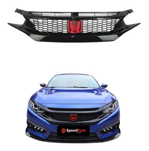 Grade Frontal Civic Modelo Si Black Piano Parcelamento Sem Juros