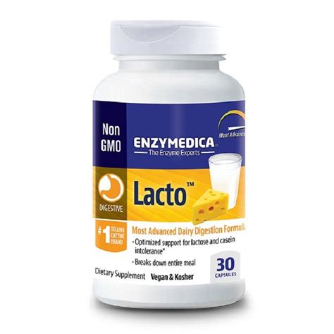 Enzymedica, Lacto 30 and 90 Capsules | For Digestive Relief from ...