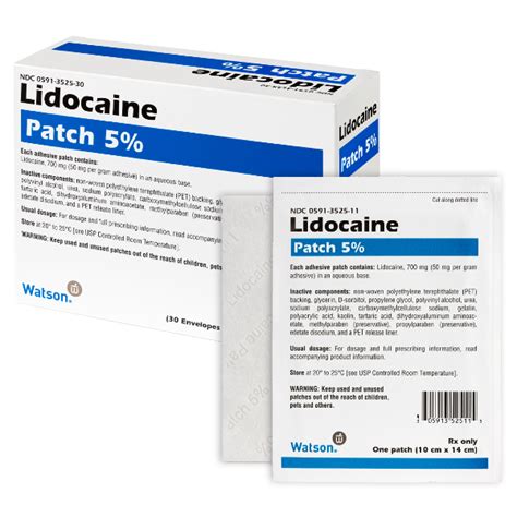 Rx Item Lidocaine 5 Patch 30 By Actavisteva Gen Lidoderm