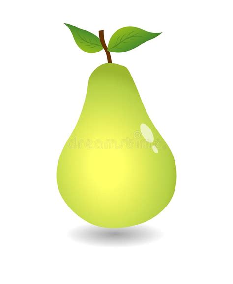 Pear Fruit Icon Logo Vector Illustration Isolated Stock Vector