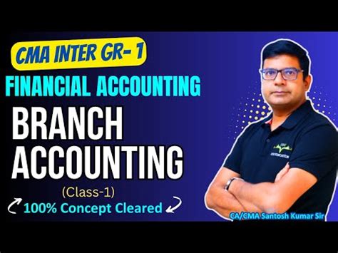 Branch Accounting Class 1 Financial Accounting CMA Inter Gr 1 By CA