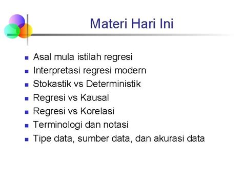 Ekonometrika Pertemuan Sifat Dasar Analisis Regresi Nature