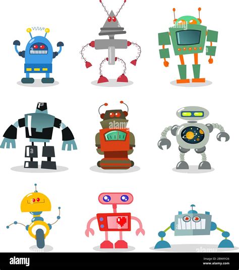 Roboter Cartoon Stock Vektorgrafiken Kaufen Alamy