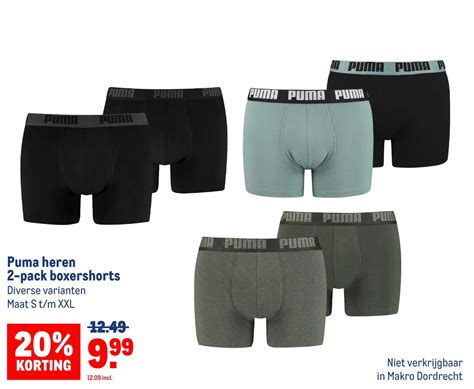 Puma Heren 2 Pack Boxershorts Aanbieding Bij Makro