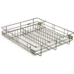 Stainless Steel Wire Mesh Cutlery Basket Shape Rectangular Color