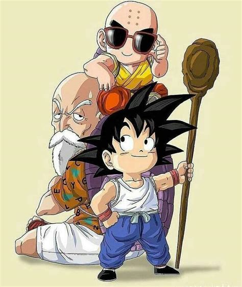 Goku Krillin Y El Maestro Roshi DRAGON BALL ESPAÑOL Amino