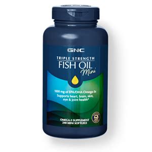 Amazon GNC Triple Strength Fish Oil Mini 120 Mini Softgels