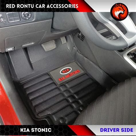 2019 2023 Kia Stonic Premium Diamond Deep Dish Car Floor Rubber Matting