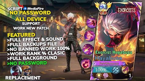 New Hayabusa Exorcist Skin Script No Password Full Effect Full