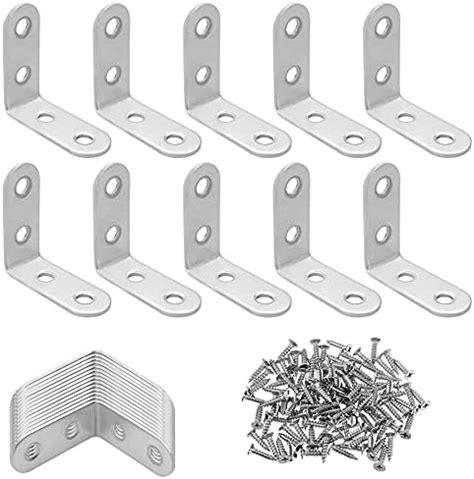 Pcs Corner Braces Indoor Stainless Steel L Shaped Corner Brackets