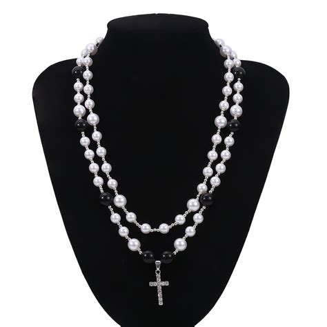 Pearl Necklace With Cross Pendant CJdropshipping