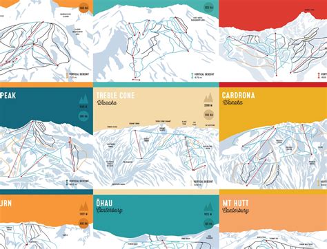 New Zealand Ski Field Trail Maps - Etsy