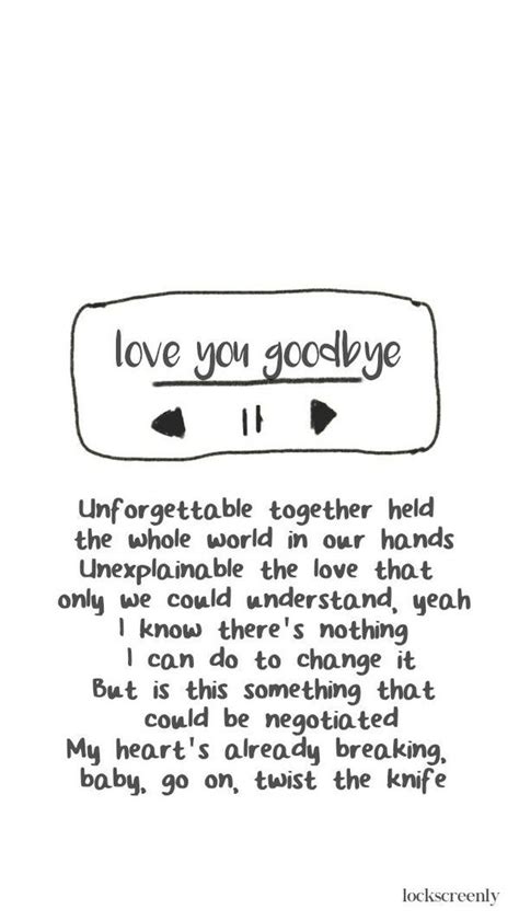 Love You Goodbye One Direction Lyrics