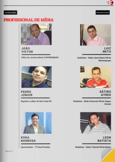 ExpressoPB PRÊMIO 50 MAIS INFLUENTES DO ANO Relembre os profissionais