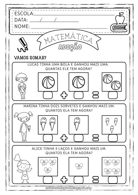 Atividades De Matem Tica Adi O Para Imprimir S Escola