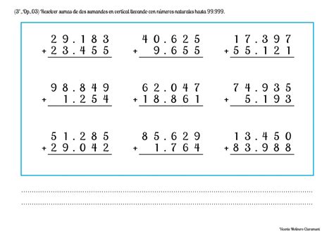 Sumar En Vertical Llevando Con N Meros Hasta